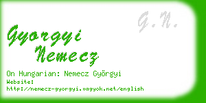 gyorgyi nemecz business card